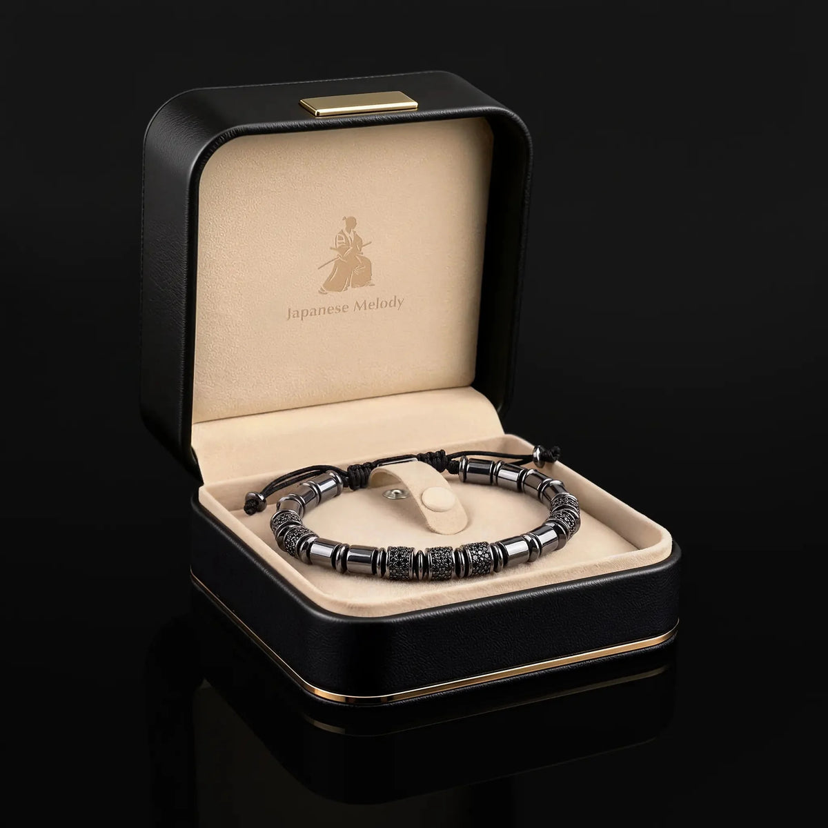 YORU — Obsidian Platinum Bracelet Leonardo’s Leather