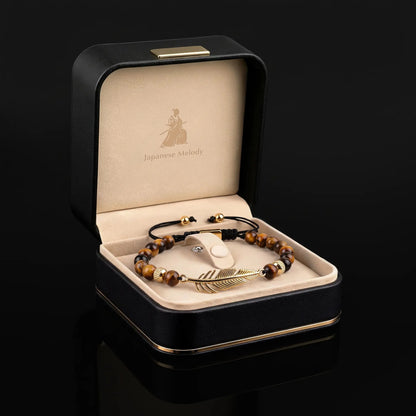TORA TAMA — Tiger Eye Bracelet Leonardo’s Leather