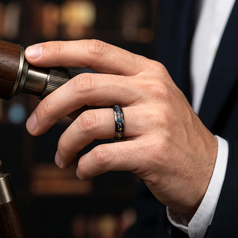 AION — Galaxy Opal & Meteorite Ring Song of the Waves
