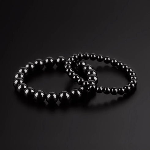 SHINOBI SET — Black Onyx Matching Bracelets Japanese Melody