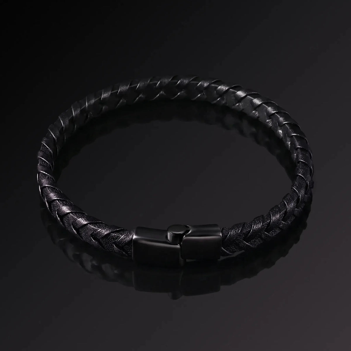 KOKORO — Black Leather Bracelet Leonardo’s Leather