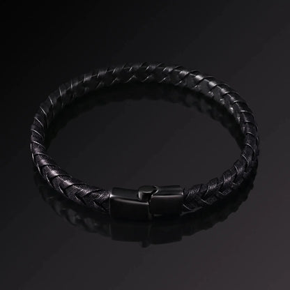 KOKORO — Black Leather Bracelet Leonardo’s Leather