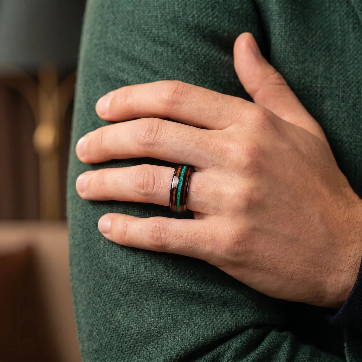 MIDORIHOSHI — Green Opal & Oak Ring Sands of Orion