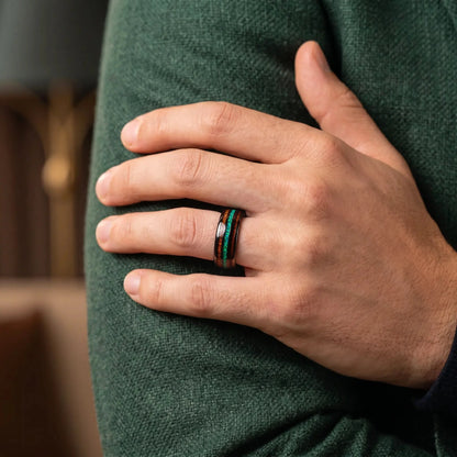MIDORIHOSHI — Green Opal & Oak Ring Sands of Orion