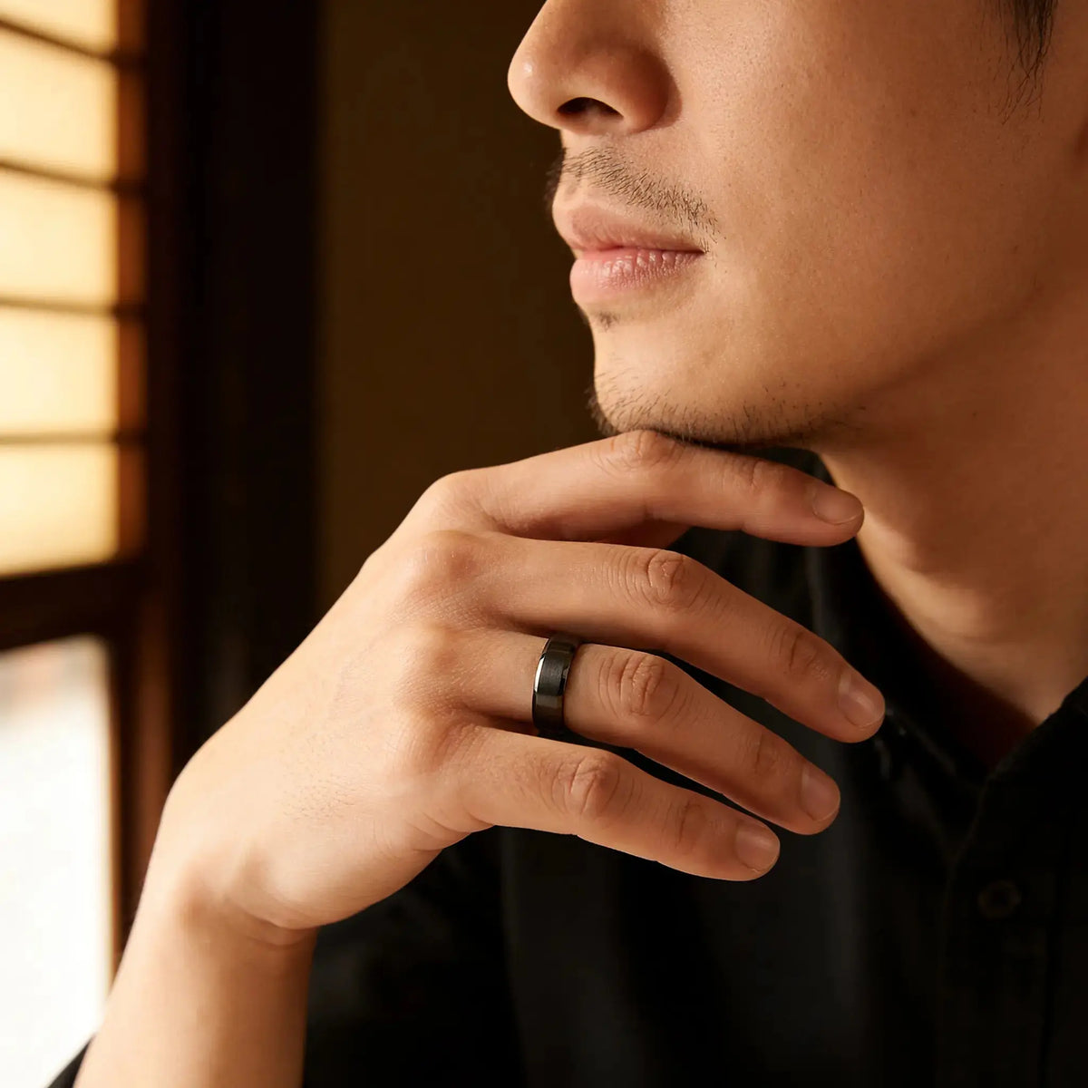 Silver metal ring Japanese Melody