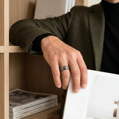 TAKARA — Damascus & Oak Ring Fuji