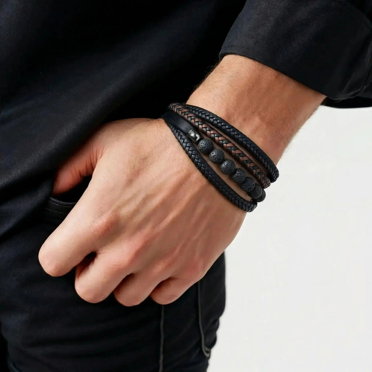 KYOTO — Triple Leather Bracelet Leonardo’s Leather