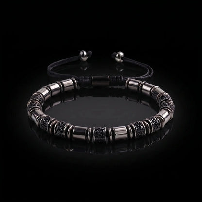 YORU — Black Obsidian Bracelet Leonardo’s Leather