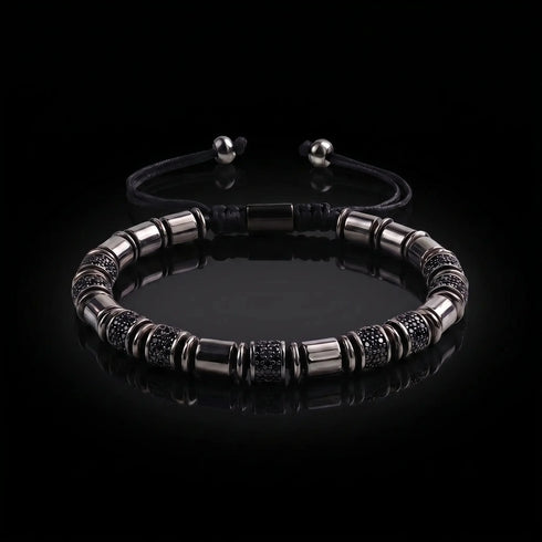 YORU — Black Obsidian Bracelet Leonardo’s Leather