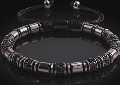 YORU — Obsidian Platinum Bracelet