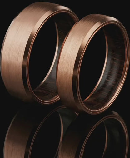 MOKUME set — Wenge Wood Couple Rings
