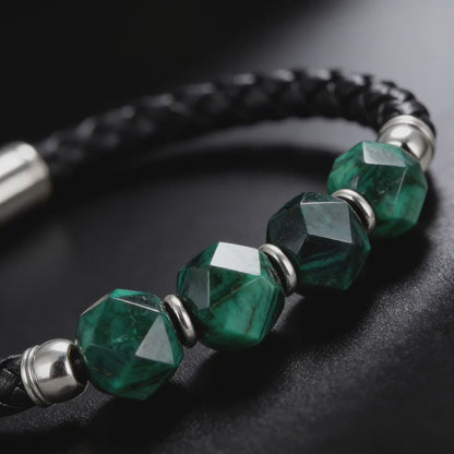 SAN-KAWA — Malachite Braided Bracelet