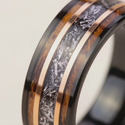 SORA no KURA — Meteorite & Oak Ring