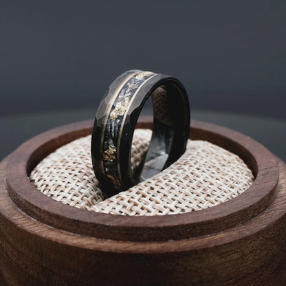 HOSHI no SOKU — Blattgold & Meteoriten-Ring
