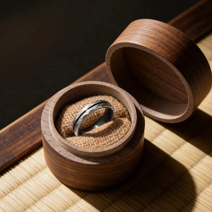 SATORI — Platinum Faceted Ring Japanese Melody