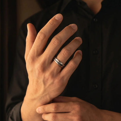 SATORI — Platinum Faceted Ring Japanese Melody